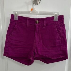 American Eagle High Waist Magenta Shorts